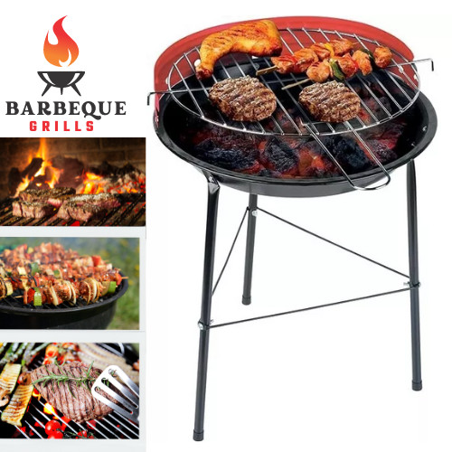 33cm portable round barbecue - portable,