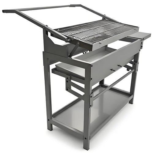 Stainless steel charcoal bbq - charcoal,