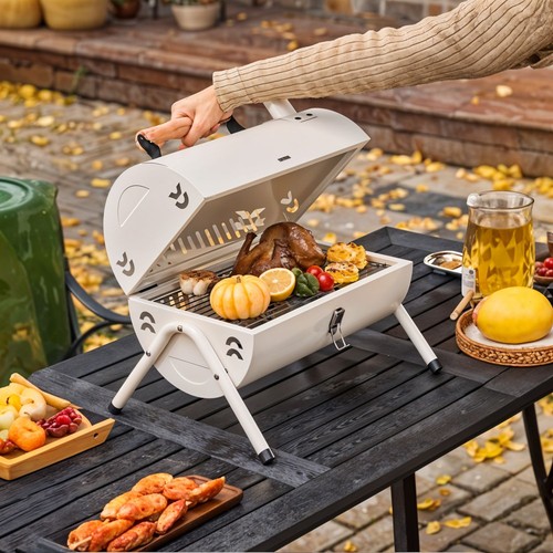 Portable barrel bbq charcoal - portable,