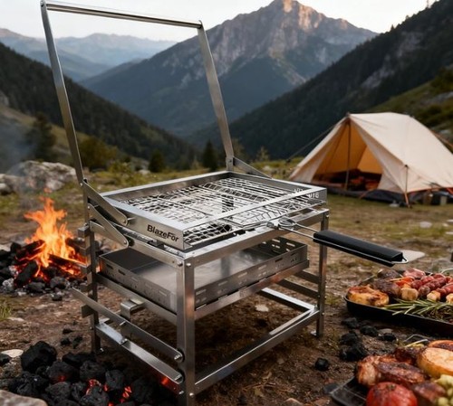 Charcoal bbq flip - bbq, grill